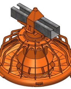 PAN ASSY,PULLET,16-ARM,14"RPM,5 LATCH,W/SHUT-OFF,F/TROUGH